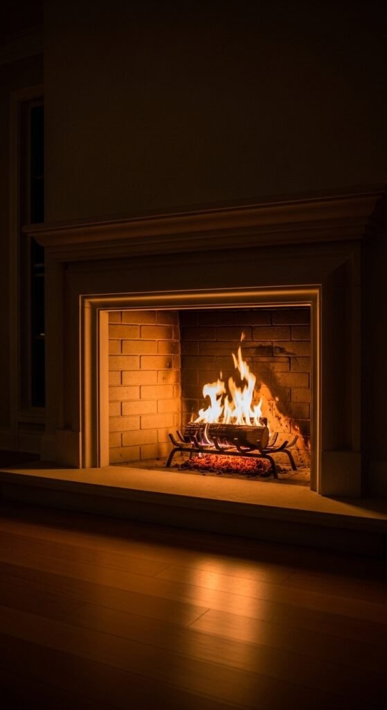 Uplighting from Hearth: Textured Shadows