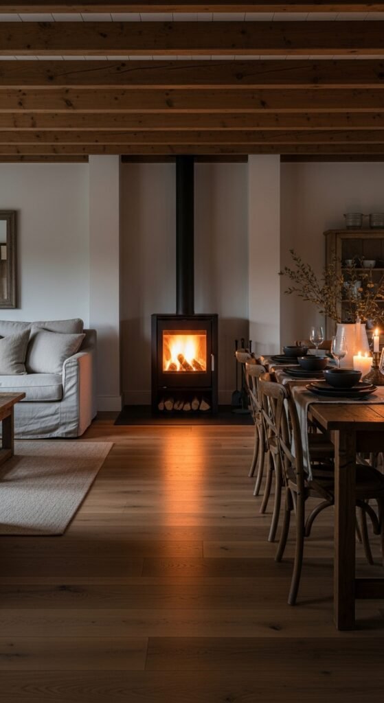 Two-Sided Farmhouse Fireplace